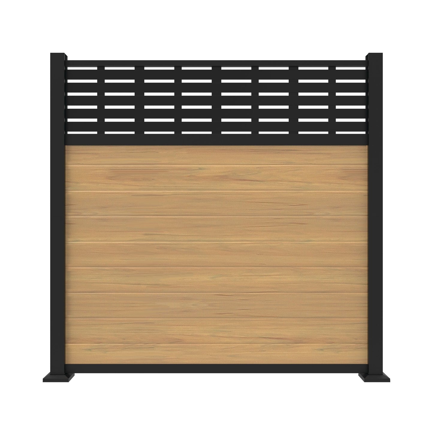 Freedom Alloy Mixed Material 6-ft H x 4-in W Matte Black Aluminum Privacy Fence Channel Kit