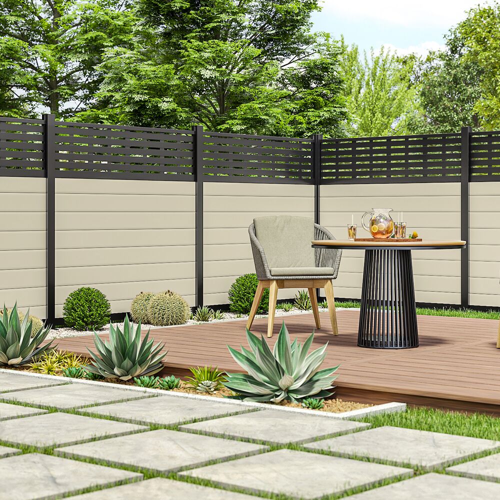 Freedom Alloy Mixed Material 6-ft H x 3-in W Matte Black Aluminum Privacy Corner Fence Post