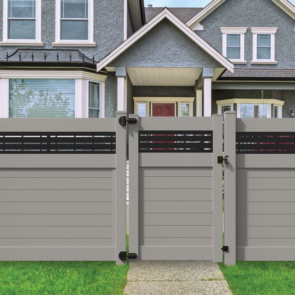 Freedom Newbeck Boardwalk/Barington Boardwalk 9-ft H x 5-in W Gray Vinyl Corner Fence Post (Assembled)
