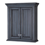 CRAFT + MAIN 24-in x 28-in x 8-in Aegean Blue Soft Close Bathroom Wall Cabinet