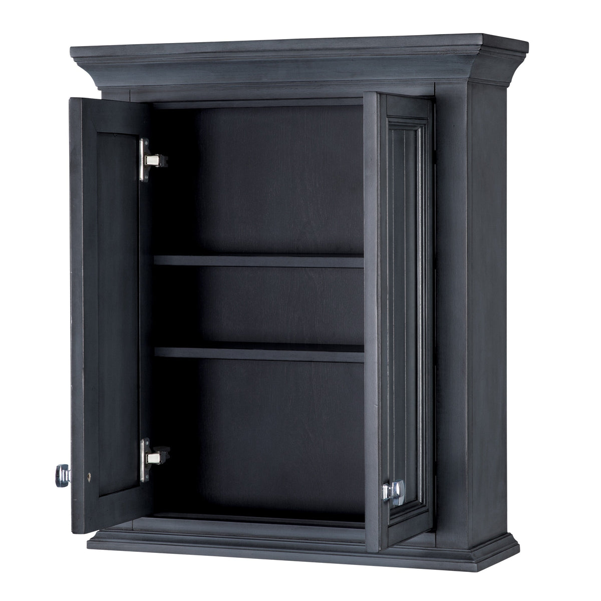 CRAFT + MAIN 24-in x 28-in x 8-in Aegean Blue Soft Close Bathroom Wall Cabinet