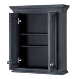 CRAFT + MAIN 24-in x 28-in x 8-in Aegean Blue Soft Close Bathroom Wall Cabinet
