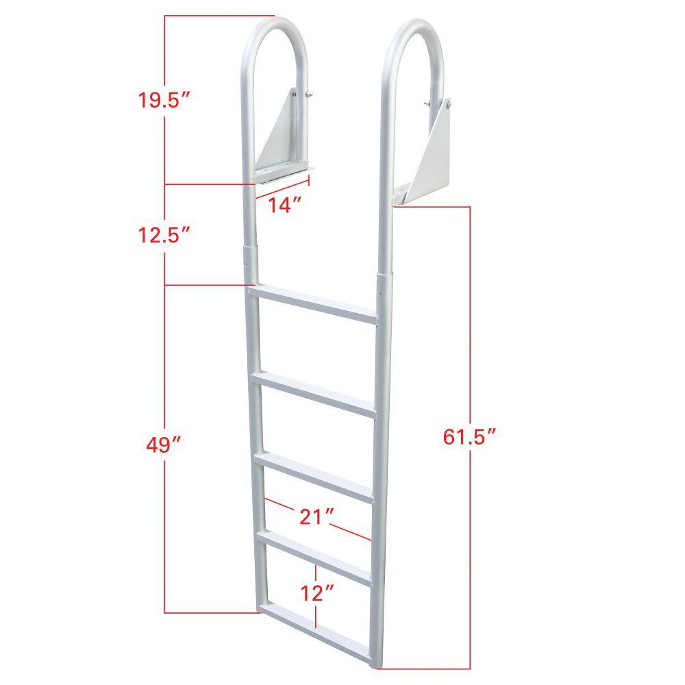 Extreme Max Flip-Up Dock Ladder - 5-Step - Super Arbor