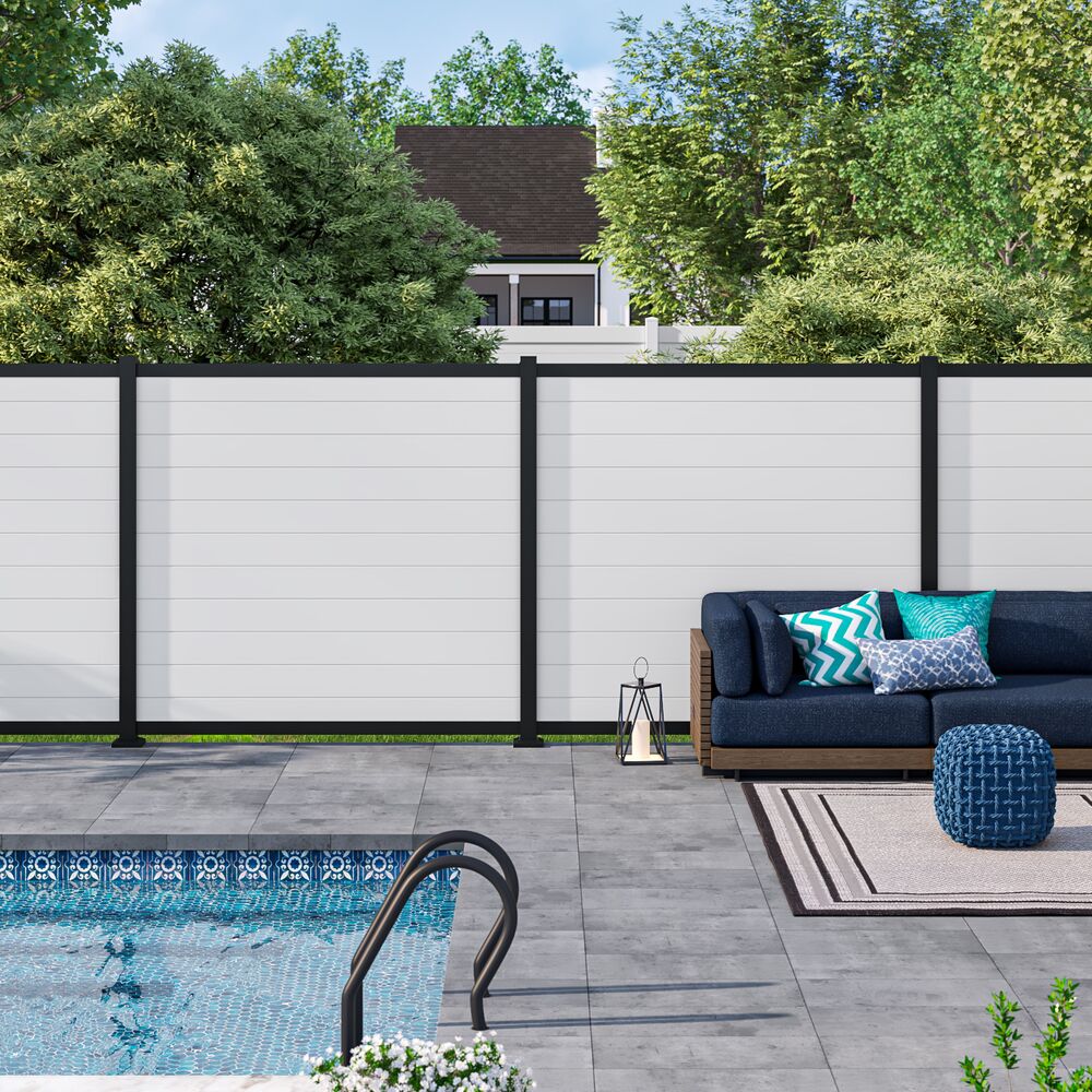 Freedom Alloy Mixed Material 6-ft H x 6-in W White Vinyl Privacy Fence Infill