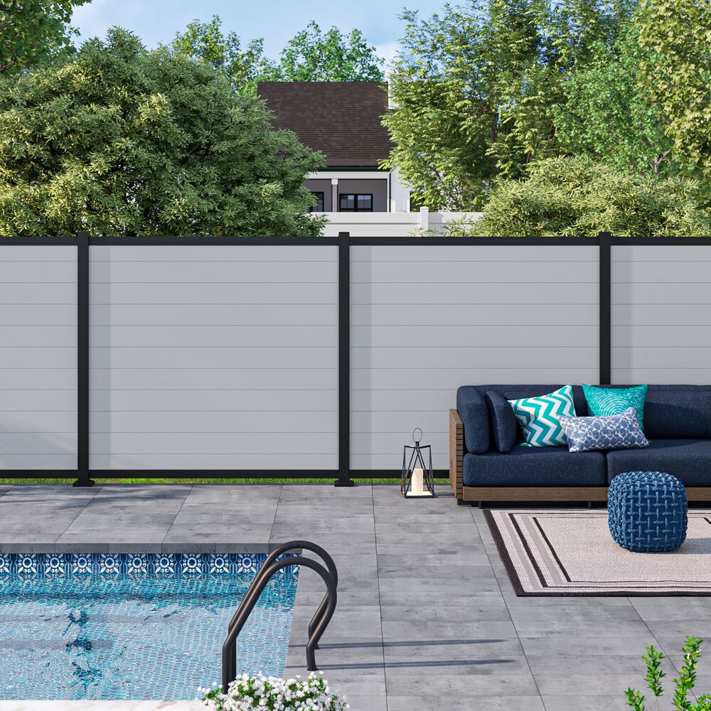 Freedom Alloy 6-ft H x 6-in W Gray Vinyl Fence Infill Board (Unassembled)