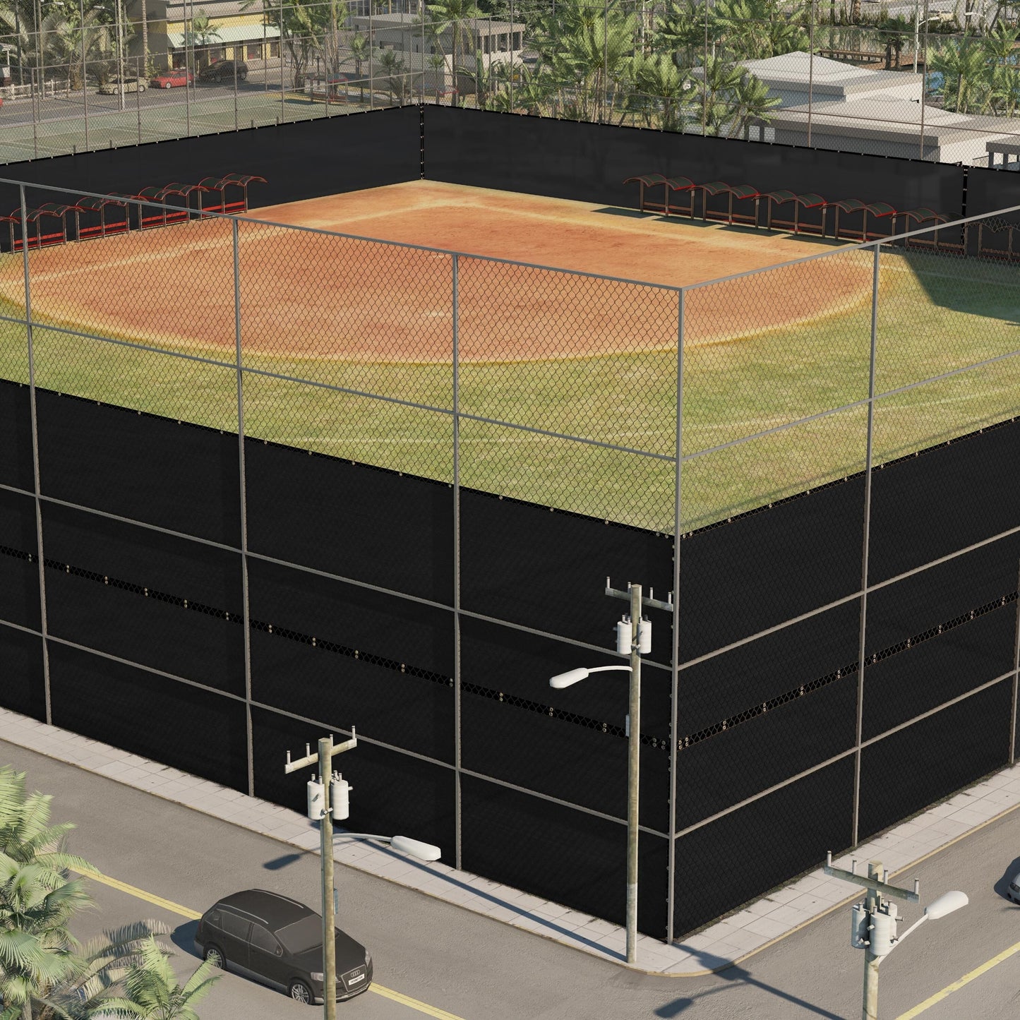 ColourTree 5-ft H Hdpe Chain Link Fence Screen