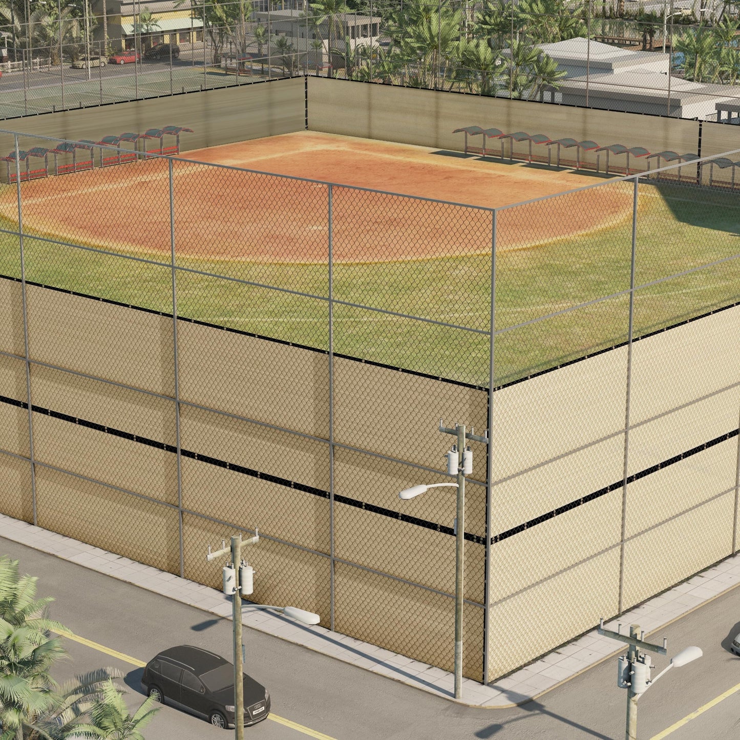 ColourTree 8-ft H x 10-ft W Beige Hdpe Chain Link Fence Screen