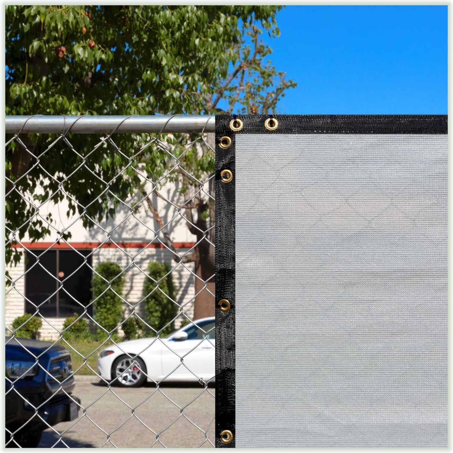 ColourTree 3-ft H x 10-ft W Gray Hdpe Chain Link Fence Screen