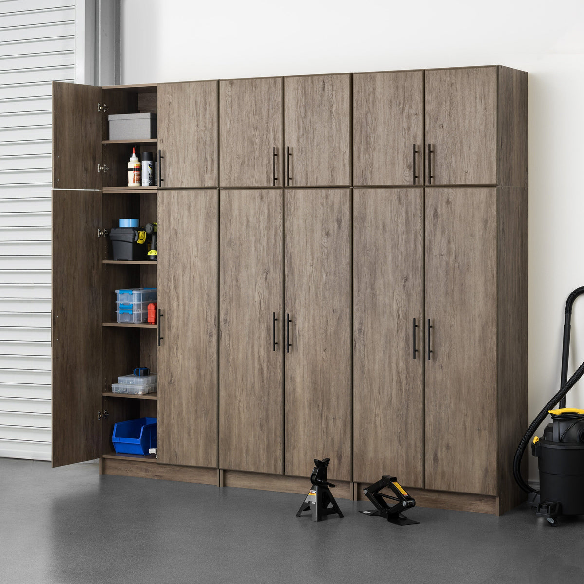Prepac Elite 32-in W x 65-in H Wood Composite Drifted Gray Freestanding Utility Storage Cabinet