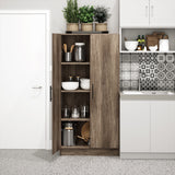 Prepac Elite 32-in W x 65-in H Wood Composite Drifted Gray Freestanding Utility Storage Cabinet