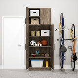 Prepac Elite 32-in W x 65-in H Wood Composite Drifted Gray Freestanding Utility Storage Cabinet