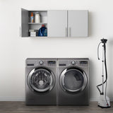 Prepac Elite 54-in W x 24-in H Wood Composite Light Gray Wall-mount Utility Storage Cabinet