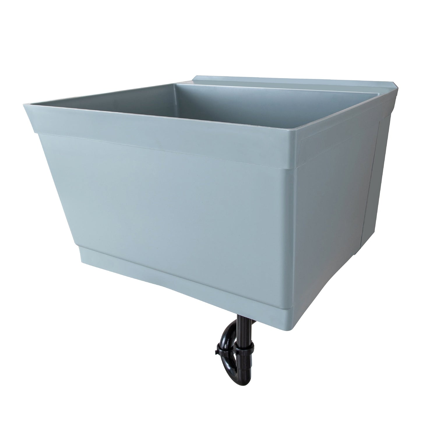 Cambridge Resources 23.5" Gray Wall Mount Utility Tub with Drain