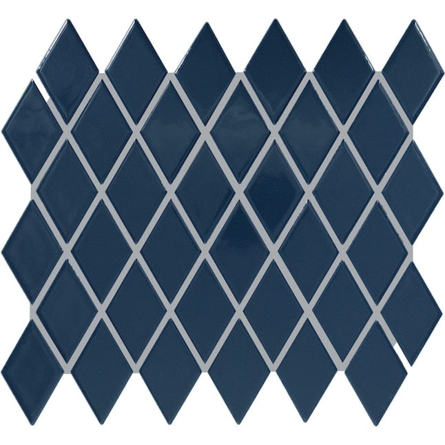 American Olean Color Ways Navy 12-in x 13-in Glossy Ceramic Diamond Patterned Wall Tile (8.8-sq. ft/ Carton)