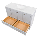Diamond NOW Cassidy 48-in Pearl Gray Single Sink Bathroom Vanity with White Cultured Marble Top