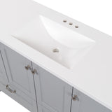 Diamond NOW Cassidy 48-in Pearl Gray Single Sink Bathroom Vanity with White Cultured Marble Top