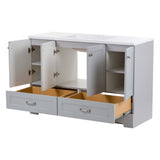 Diamond NOW Cassidy 48-in Pearl Gray Single Sink Bathroom Vanity with White Cultured Marble Top