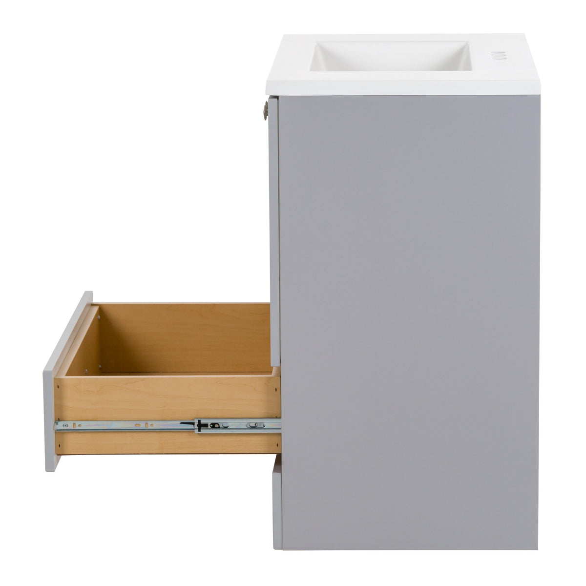 Diamond NOW Cassidy 30-in Pearl Gray Single Sink Bathroom Vanity with White Cultured Marble Top