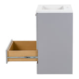 Diamond NOW Cassidy 30-in Pearl Gray Single Sink Bathroom Vanity with White Cultured Marble Top