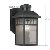 Portfolio Thorsen 11.5-in H Black Motion Sensor Dusk-to-Dawn Outdoor Wall Lantern, E26, 6-in W x 8-in D
