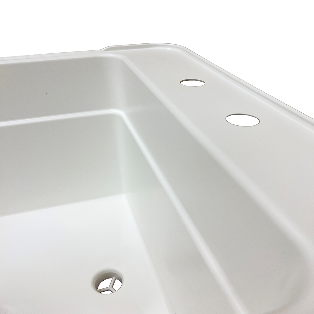 Mustee Freestanding Utility Tub with Drain, 18x24 Inch, White/Gray
