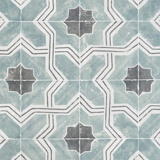 Artmore Tile Tiesto Iberia 8-in x 8-in Matte Porcelain Encaustic Floor and Wall Tile product image