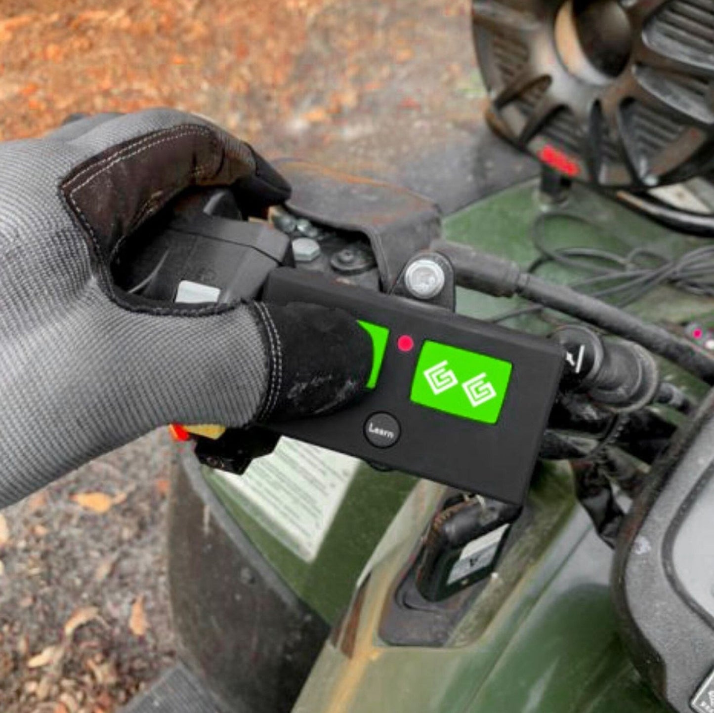 Ghost Controls Water Resistant Long Distance 3-Button Gate Opener Transmitter with 1000 ft Range and Mounting Bracket