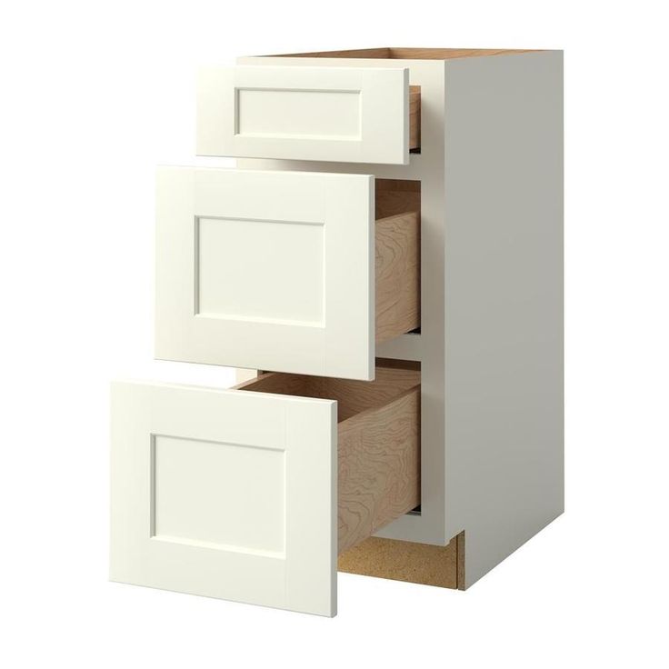 allen + roth Aveley 18-in W x 34.5-in H x 24-in D Linen Maple Drawer Base Semi-Custom Cabinet