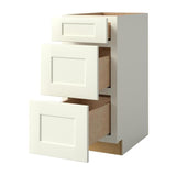 allen + roth Aveley 18-in W x 34.5-in H x 24-in D Linen Maple Drawer Base Semi-Custom Cabinet