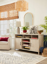 allen + roth Transitional Light Chestnut Tv Cabinet (Accommodates TVs up to 60-in)