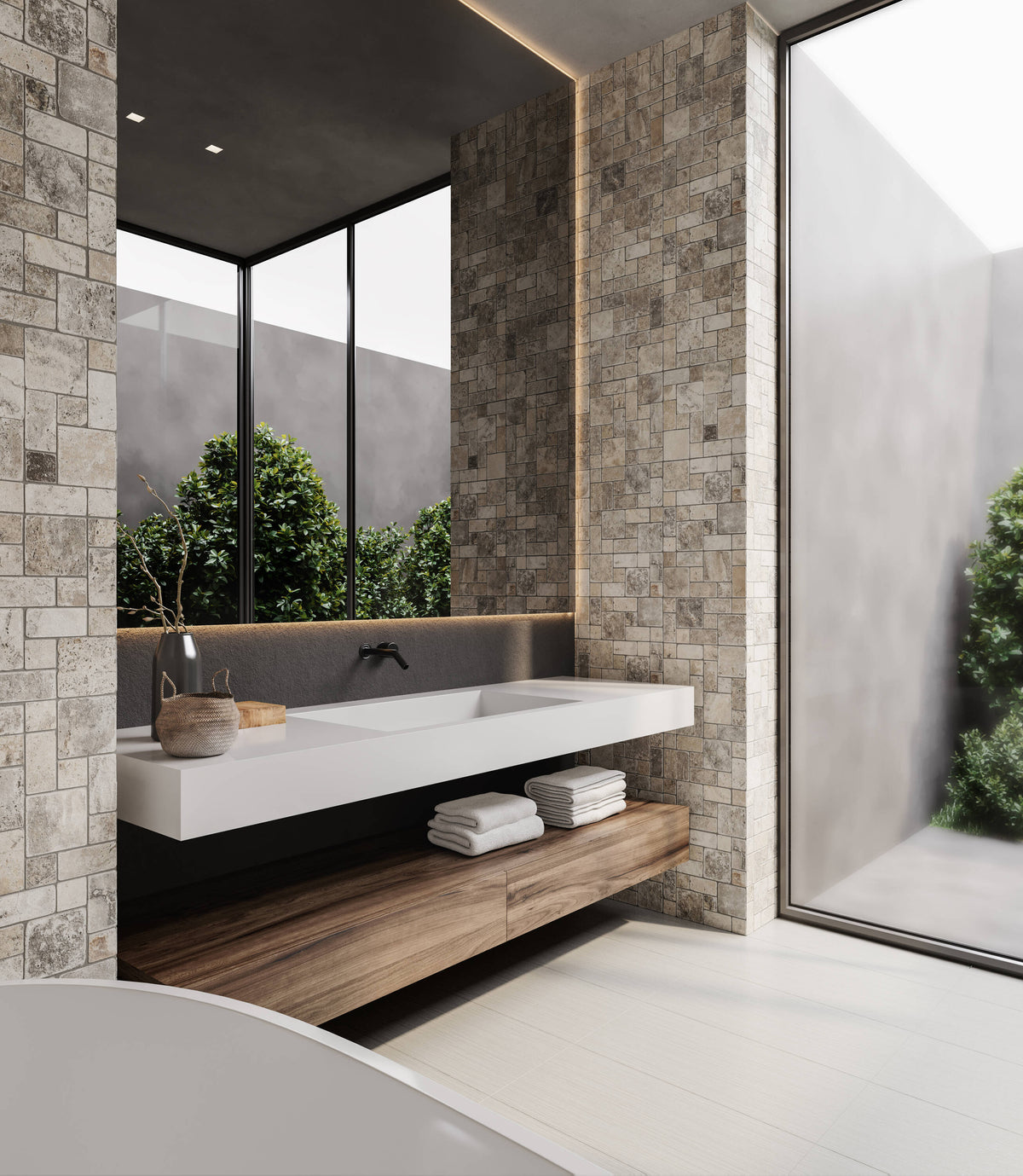 Satori Silver Crescent 12-in x 12-in Honed Natural Stone Look Mosaic Wall Tile (1-sq. ft/ Piece)