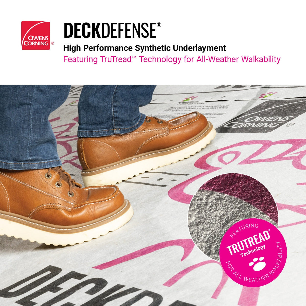 Owens Corning Deck Defense 42-in x 286-ft (1001-sq ft) Synthetic Roof Underlayment Roll