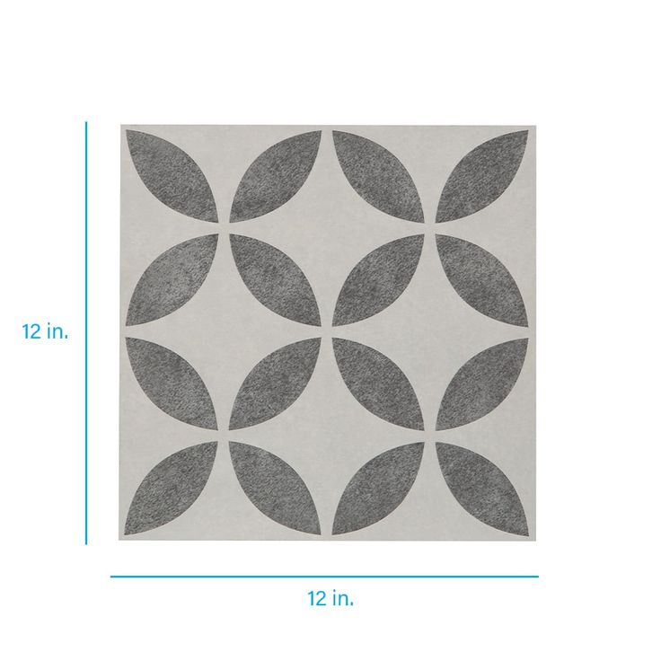 Style Selections Westwind Deco 3-mil x 12-in W x 12-in L Water Resistant Peel and Stick Luxury Vinyl Tile Flooring