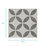 Style Selections Westwind Deco 3-mil x 12-in W x 12-in L Water Resistant Peel and Stick Luxury Vinyl Tile Flooring