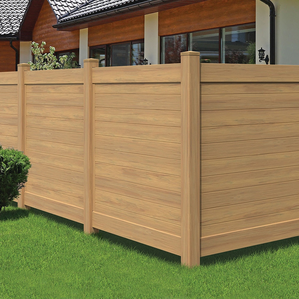 Freedom Newbeck 6-ft H x 6-ft W Cypress Privacy Vinyl Fence Panel (Unassembled)