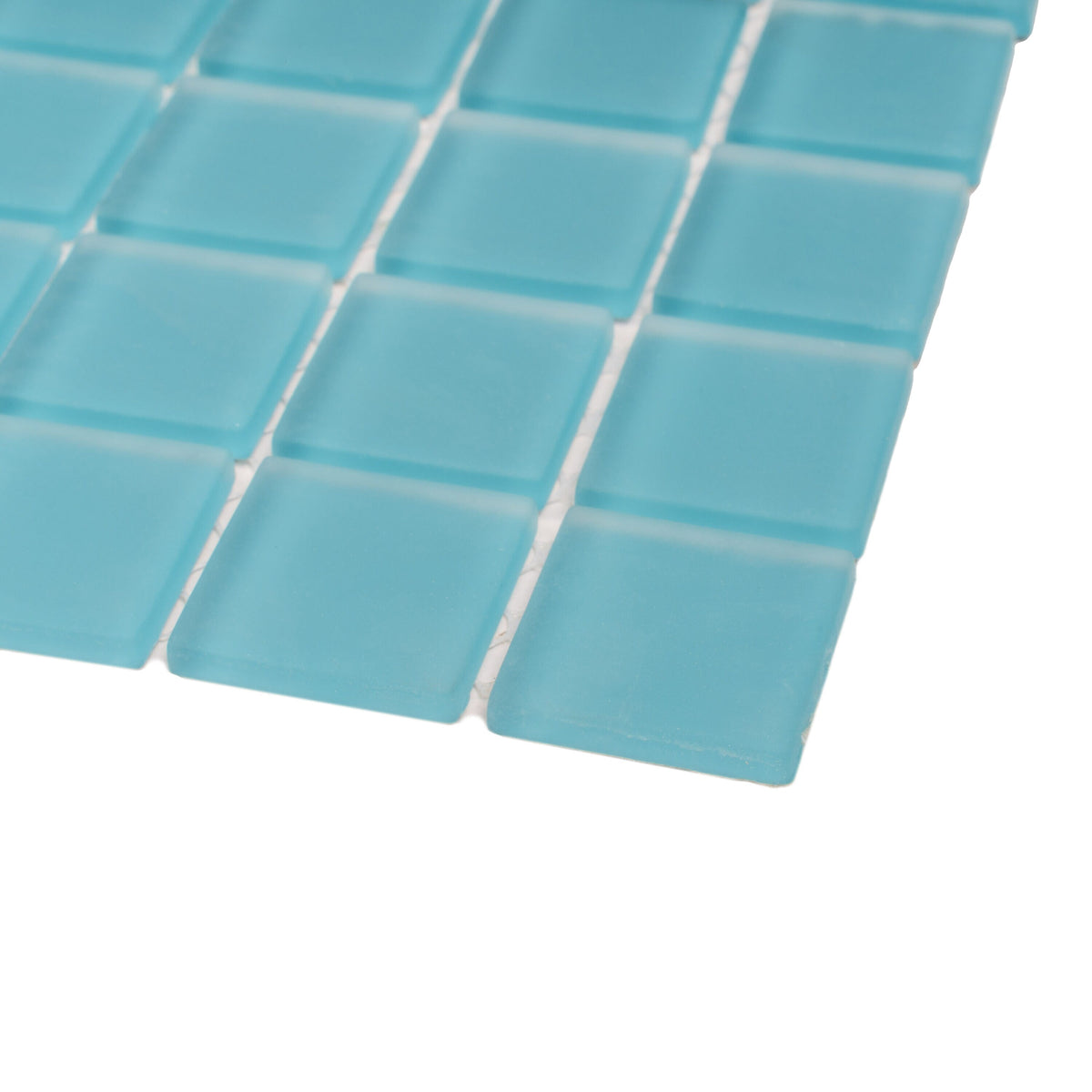 Apollo Tile (Sample) Floor and Wall Tile Cerulean Blue 4-in x 4-in Matte Glass Uniform Squares Mosaic Floor and Wall Tile