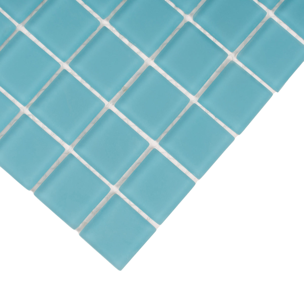 Apollo Tile (Sample) Floor and Wall Tile Cerulean Blue 4-in x 4-in Matte Glass Uniform Squares Mosaic Floor and Wall Tile