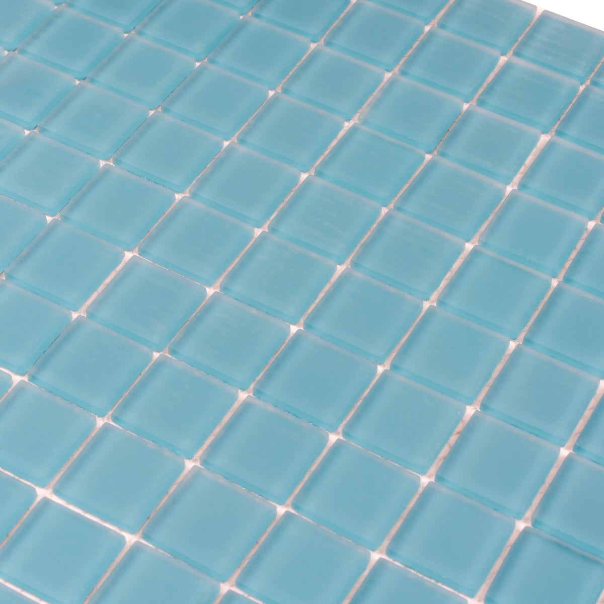 Apollo Tile (Sample) Floor and Wall Tile Cerulean Blue 4-in x 4-in Matte Glass Uniform Squares Mosaic Floor and Wall Tile