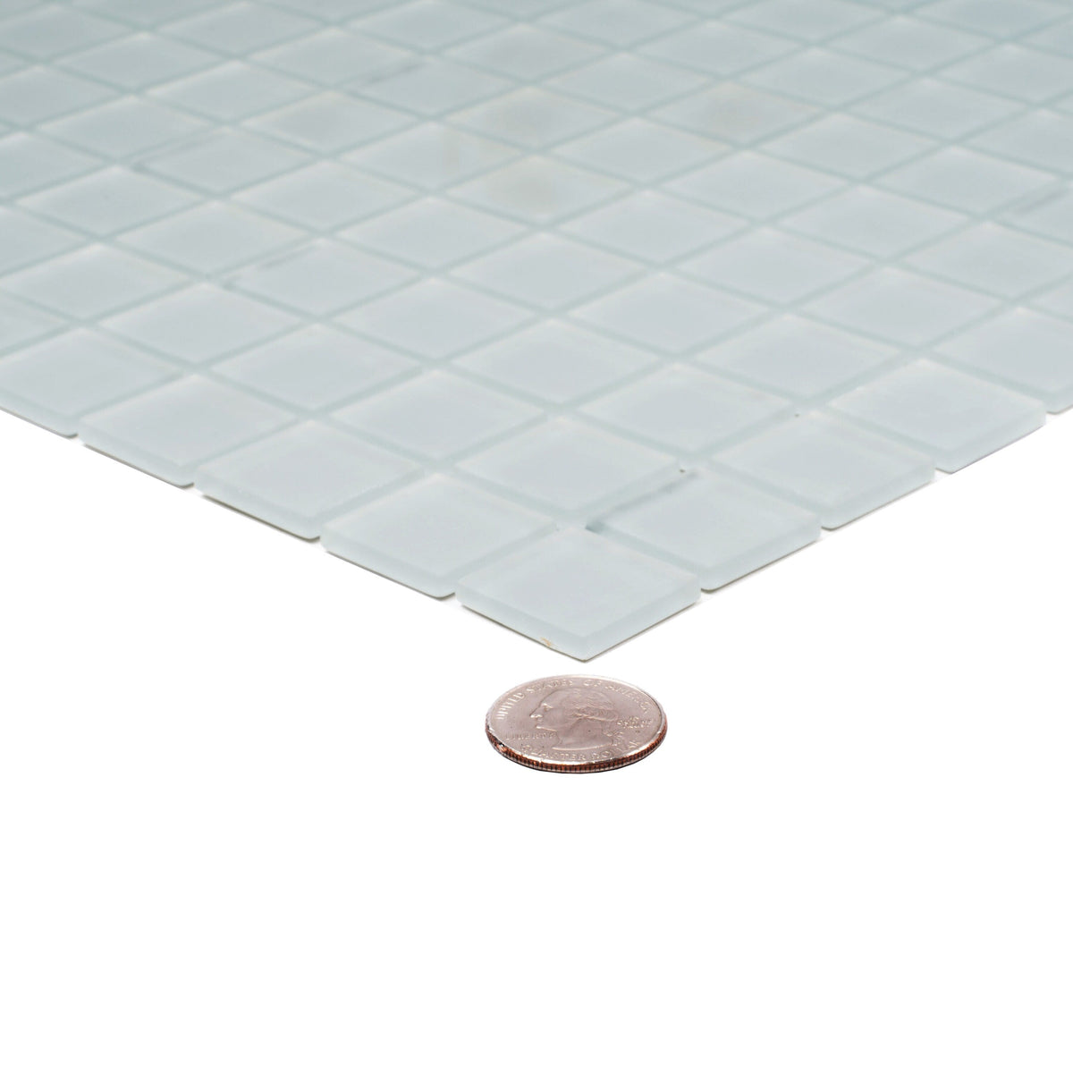 Apollo Tile (Sample) Floor and Wall Tile Mink Gray 4-in x 4-in Matte Glass Uniform Squares Mosaic Floor and Wall Tile