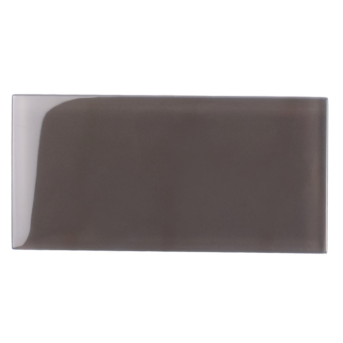 Apollo Tile Colorway Dark Gray 3-in x 6-in Glossy Glass Brick Subway Wall Tile (5-sq. ft/ Carton)