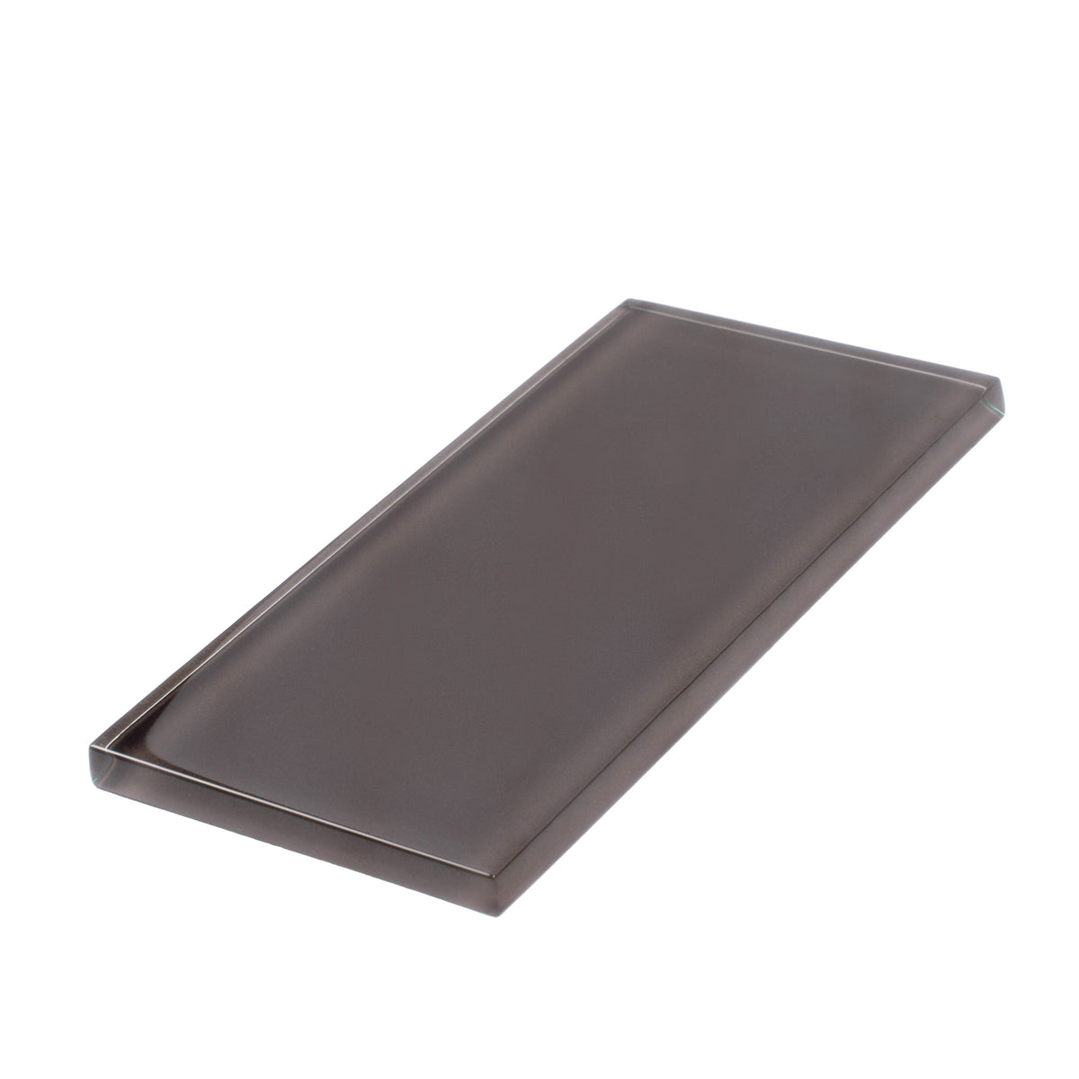 Apollo Tile Colorway Dark Gray 3-in x 6-in Glossy Glass Brick Subway Wall Tile (5-sq. ft/ Carton)