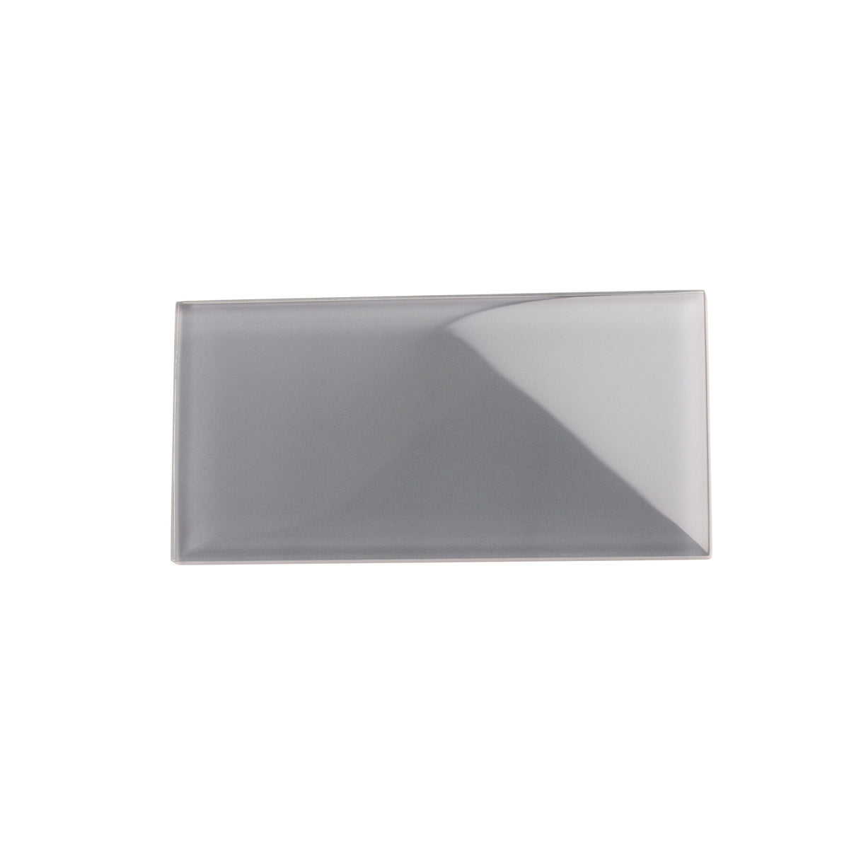 Apollo Tile (Sample) Wall Tile Ash Gray 3-in x 6-in Glossy Glass Subway Wall Tile