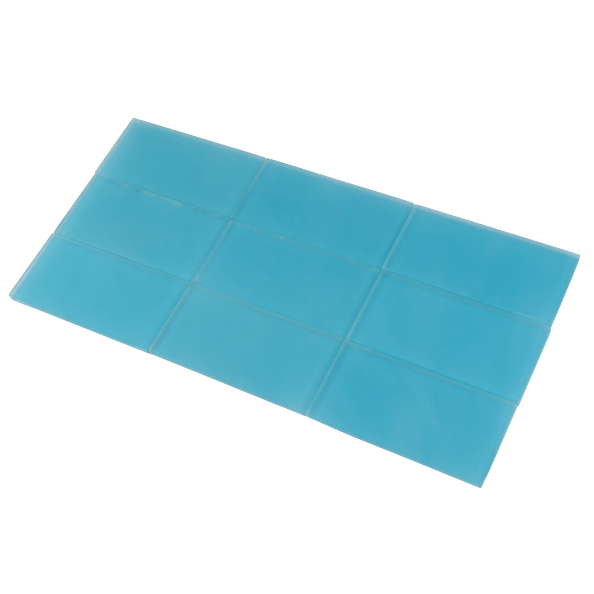 Apollo Tile (Sample) Wall Tile Cerulean Blue 3-in x 6-in Matte Glass Brick Subway Wall Tile