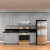 Hugo&Borg Charlesberg 15-in W x 34.5-in H x 25-in D Gray 4-Drawer Base Fully Assembled Cabinet
