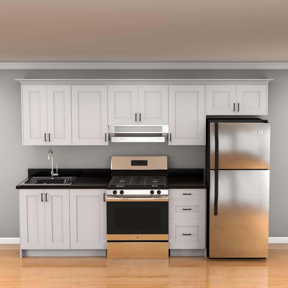 Hugo&Borg Jolie 24-in W x 34.5-in H x 14-in D Warm White 1-Drawer Base Fully Assembled Cabinet (Flat Panel Shaker Style)