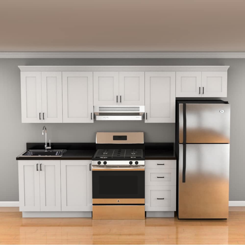 Hugo&Borg Rosemont 15-in W x 34.5-in H x 14-in D Glacier White 6-Drawer Base Fully Assembled Cabinet