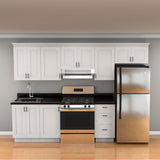 Hugo&Borg Rosemont 12-in W x 34.5-in H x 21-in D Glacier White 1-Drawer Base Fully Assembled Cabinet (Recessed Panel Shaker Style)