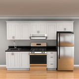 Hugo&Borg Rosemont 24-in W x 34.5-in H x 14-in D Glacier White 6-Drawer Base Fully Assembled Cabinet