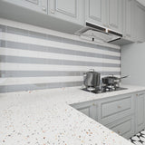 Giorbello True Gray 3-in x 9-in Glossy Glass Subway Wall Tile (5-sq. ft/ Carton)