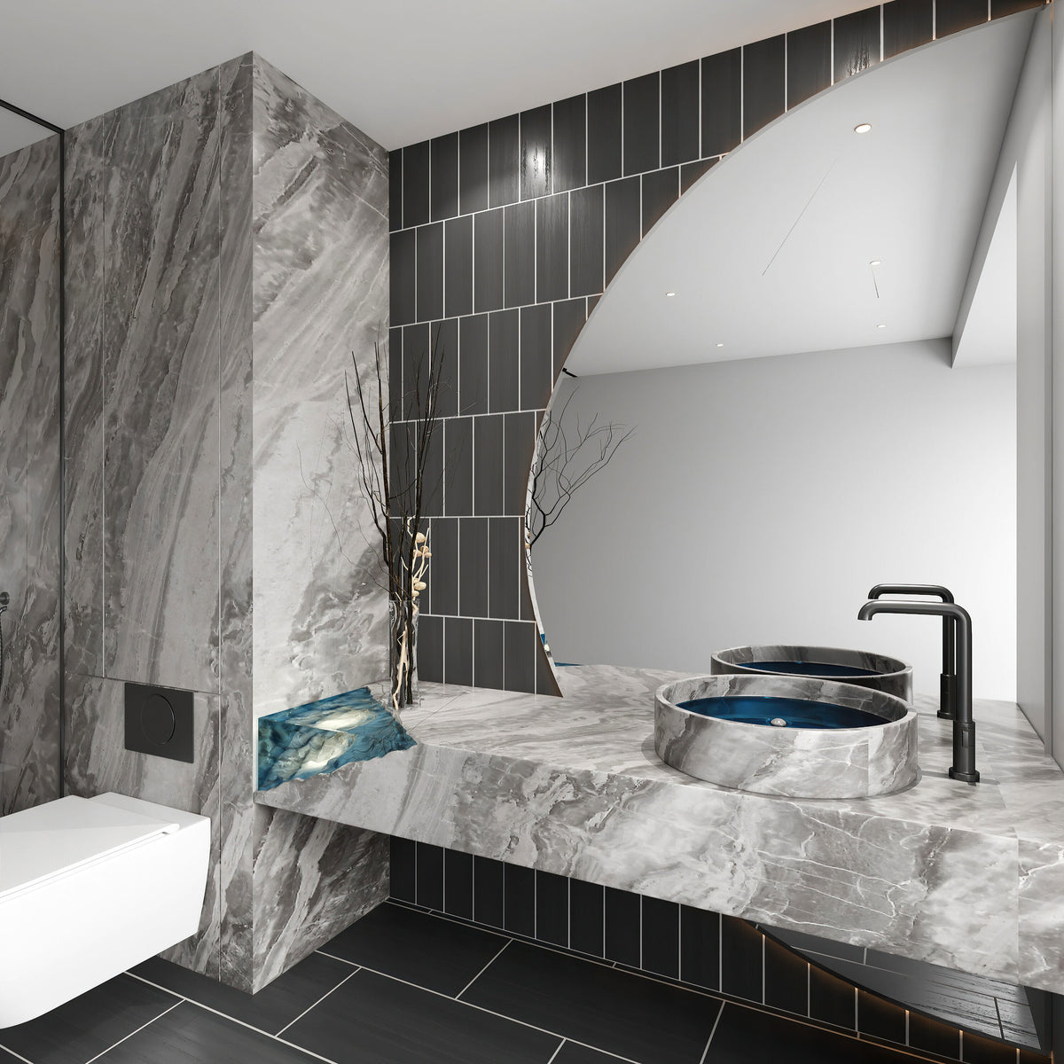 Giorbello Spazio Lazer Black 4-in x 12-in Matte Porcelain Floor and Wall Tile (8-sq. ft/ Carton)